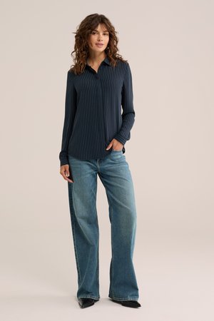 WE Fashion, Blúzka so zapínaním na gombíky - dark blue