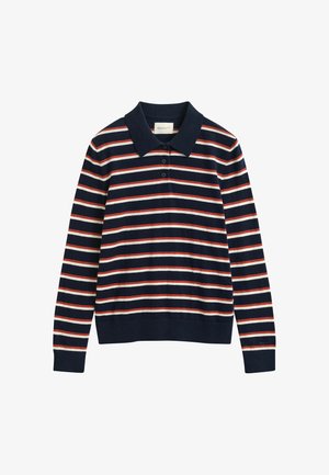 GANT, STRIPED RUGGER - Longsleeve - evening blue