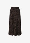 MAXI SKIRT WITH RUFFLES AND PRINT - Jupe longue - molten earth