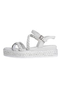 Marco Tozzi SANDALETTE - Wedge sandals - lt grey comb