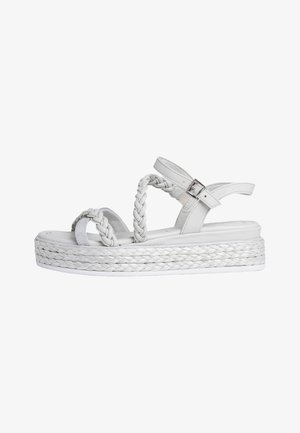 Marco Tozzi SANDALETTE - Wedge sandals - lt grey comb