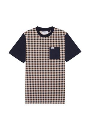 Aquascutum, AQUASCUTUM SHIRT ACTIVE SOLID POCKET T-SHIRT - T-Shirt print - navy