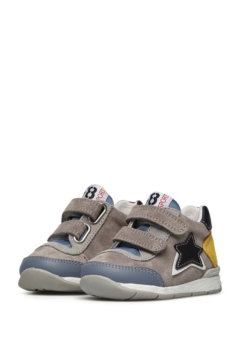 Falcotto Sneakers In Pelle Scamosciata E Tessuto Tecnico - Blu E Giallo, Taglia 24, Con Suola In Gomma