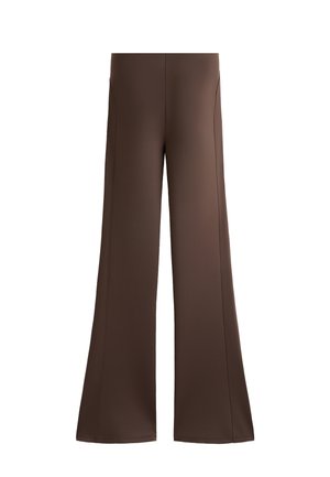 OYSHO NEOPRENE-EFFECT RISE FLARE  - Housut - brown