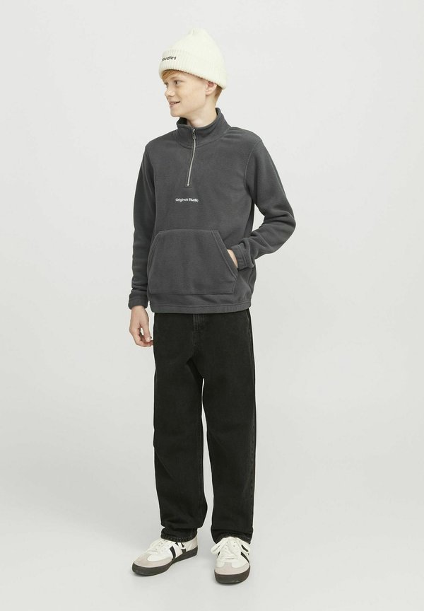 GEDRUCKT - Fleecepullover - asphalt