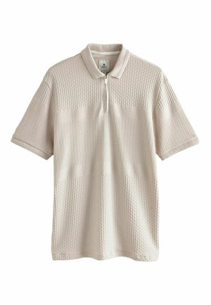 Next TEXTURED BLOCK - Koszulka polo - neutral