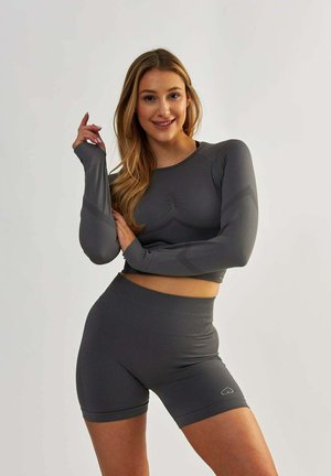 POWER UP! LONGSLEEVE - Long sleeved top - grey