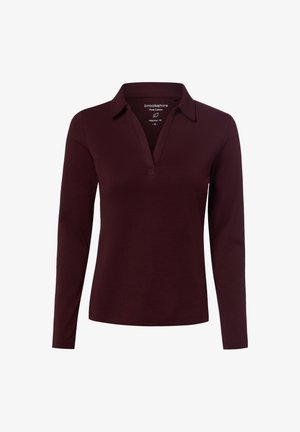 brookshire, BROOKSHIRE LANGARMSHIRT - Poloshirt - bordeaux