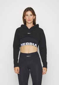 Nebbia - WOMENS CROPPED HOODIE - Džemperis ar kapuci - black Miniatūras attēls 1