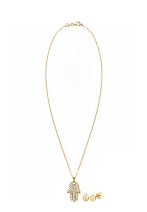 SPARKLING HAMSA HAND SET - MIT KRISTALLEN VON SWAROVSKI® - Øreringe - gold-coloured
