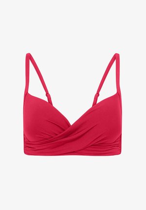 SEA LEVEL, SEA LEVEL BIKINI-OBERTEILE ESSENTIALS CROSS FRONT MOULDED - Bikini pezzo sopra - red