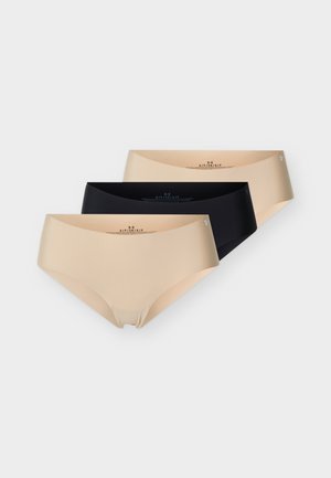 PURE NO SHOW HIPSTER SOLID 3 PACK - Aluspüksid - nude/black