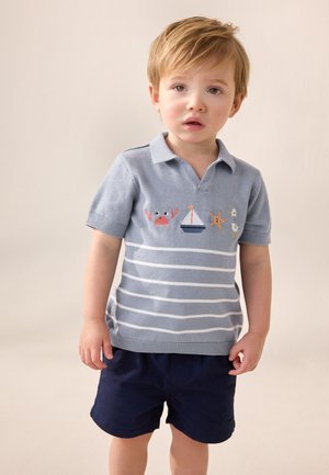 Next REGULAR FIT -TROPHY NECK SHORT SLEEVE - Polokošeľa - blue beach stripe