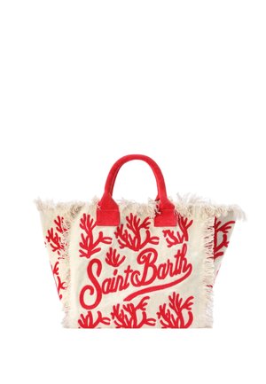 MC2 Saint Barth, BORSA VANITY REGULAR IN CANVAS CON RICAMO CORALLI TUFTING - Borsa a mano - rosso