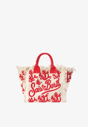 MC2 Saint Barth, BORSA VANITY REGULAR IN CANVAS CON RICAMO CORALLI TUFTING - Borsa a mano - rosso