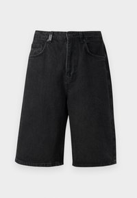 JUNAN BAGGY BASIC - Short en jean - washed black