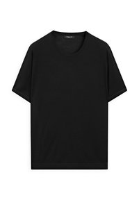 FINE SHORT SLEEVE WITH CREW NECK - T-shirt basique - black