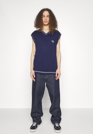 SINGLE KNEE PANT - Galdnieku stila džinsi - blue rinsed