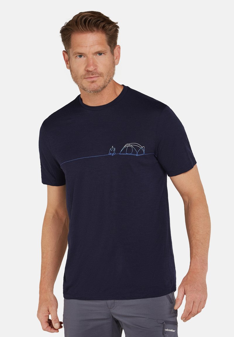 icebreaker Camiseta estampada - midnight navy