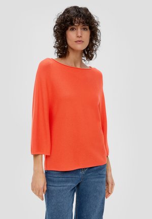 MIT WEITEN ÄRMELN - Strickpullover - koralle