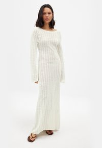 nakd deep back knitted maxi dress NA-KD - - offwhite/white Colorful Clothing