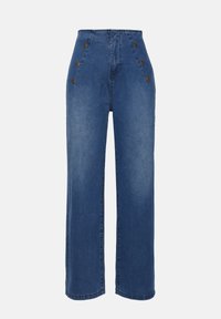 Tiesaus kirpimo džinsai - mid blue wash