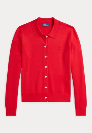 Polo Ralph Lauren PIMA COTTON LONG SLEEVE CARDIGAN - Cardigan - red
