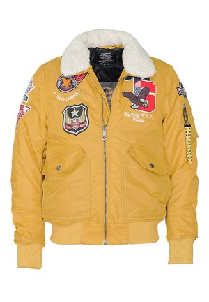 TOP GUN MIT KRAGEN - Bombertakki - yellow