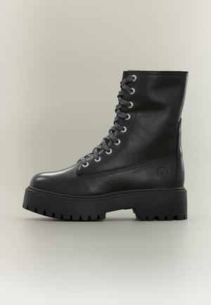 Timberland, STONE STREET MID LACE - Μποτάκια πλατφόρμα - black