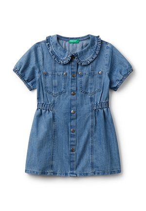 United Colors of Benetton WITH CHAMBRAY COLLAR  - Robe en jean - blue