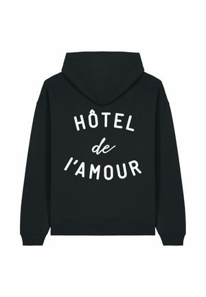 HOTEL DE L'AMOUR BACK EMBROIDERY UNISEX OVERSIZE  - Hoodie - black