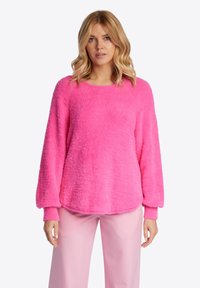 Rich & Royal MIT CREW-NECK - Fleece trui - pink power