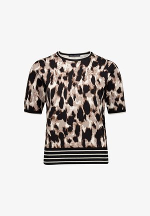 Betty Barclay, BETTY BARCLAY KURZARM STRICKPULLOVER - T-shirt imprimé - beige schwarz