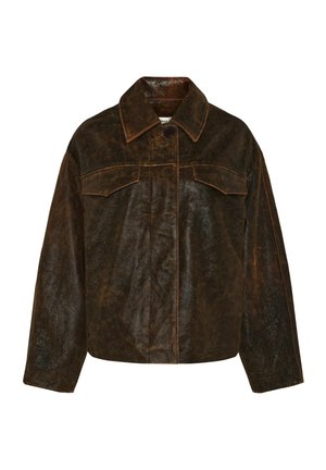 TYRA  - Lederjacke - seal brown