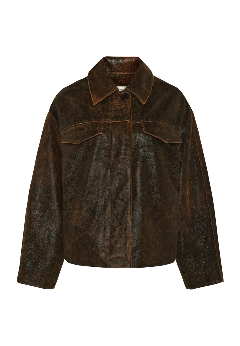 Minimum TYRA  - Giacca di pelle - seal brown