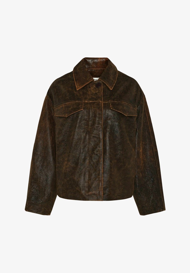 Minimum TYRA - Veste en cuir - seal brown