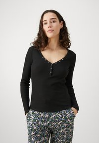 Hunkemöller - HENLEY - Zgornji del pižame - black Miniaturna slika 1