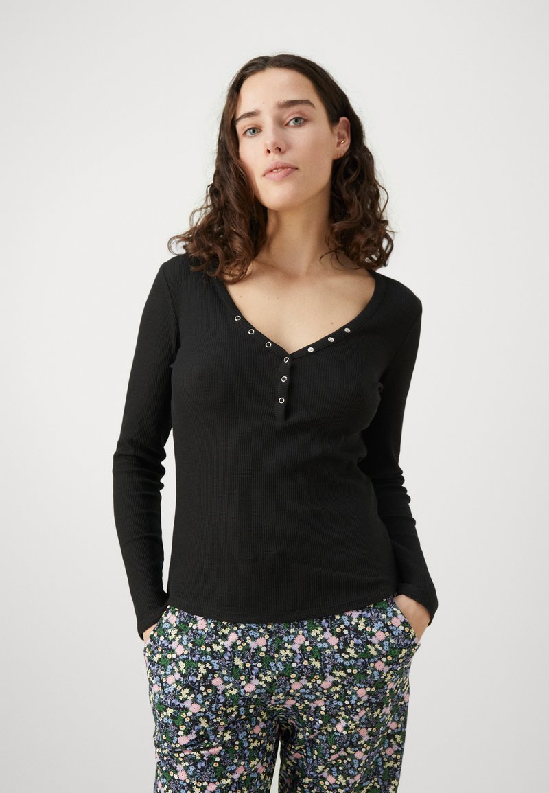 Hunkemöller - HENLEY - Zgornji del pižame - black, Povečajte