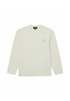 Reiss, REGULAR FIT - SHELBY MONOGRAM BUTTER-PRINT LONG-SLEEVE RELAXED T-SHIRT . - Pikkade varrukatega topp - white