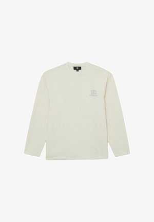 Reiss, REGULAR FIT - SHELBY MONOGRAM BUTTER-PRINT LONG-SLEEVE RELAXED T-SHIRT . - Pikkade varrukatega topp - white