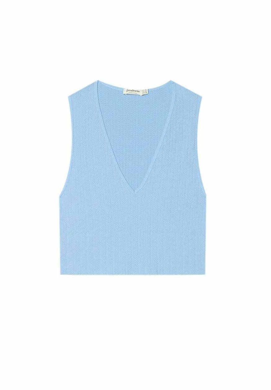 Light blue top