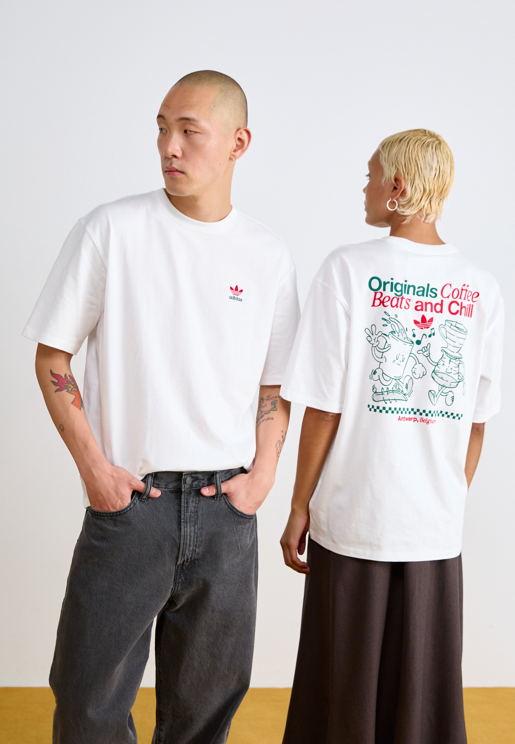 adidas｜Originals TEE ANTWERP UNISEX プリントTシャツ adidas Originals TEE ANTWERP UNISEX - Print T-shirt - white