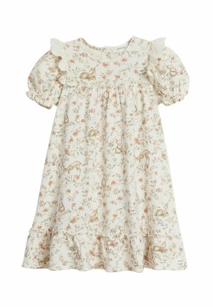 FLORAL WITH PUFF SLEEVES - Vardagsklänning - off white