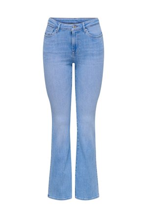 ONLPOWER MID WAIST PUSH UP - Flared Jeans - special bright blue denim