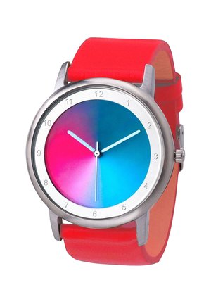 Watch - rotes echtlederarmband