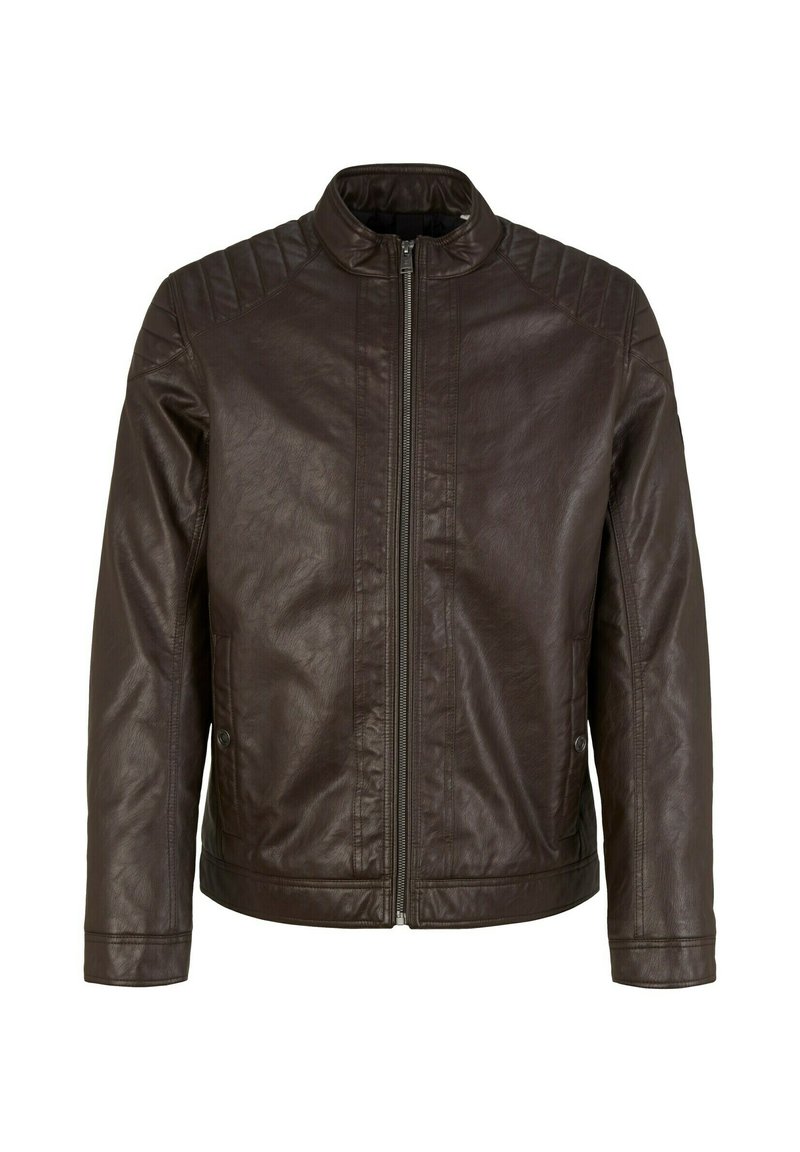 Tom Tailor Imitatieleren jas bruin