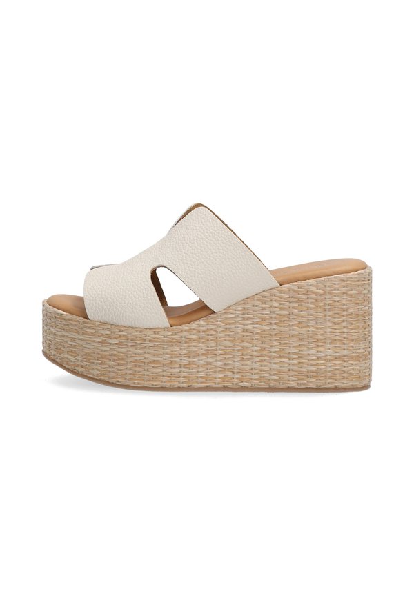 Pantolette hoch - beige