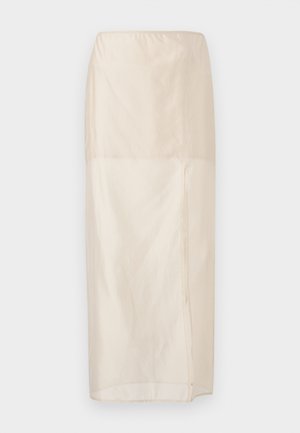 SLIP SKIRT - Jupe longue - pearl beige