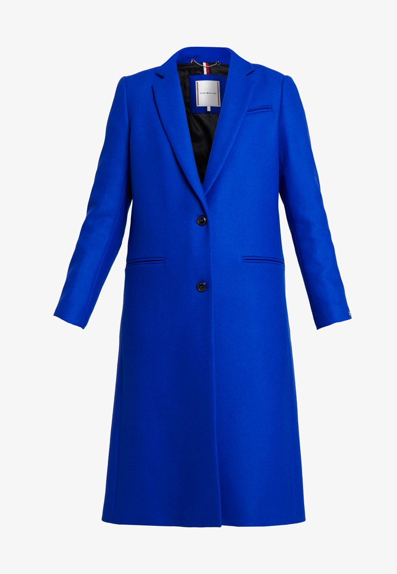 Tommy Hilfiger Essential Classic Long Coat Wollmantel Klassischer Mantel Blue Blau Zalando De