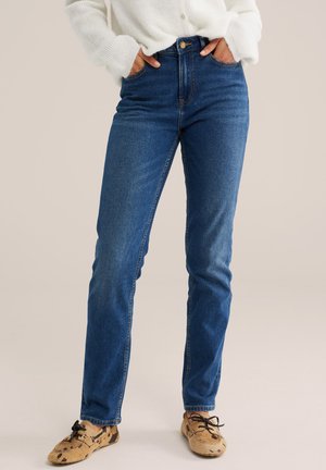 WE Fashion, BLUE RIDGE - Slimfit džínsy - dark blue